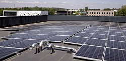 Nettoyage des installations solaire sur batiment industriel